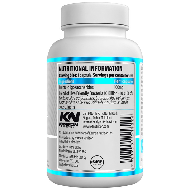 NXT Nutrition Live Friendly Bacteria - 10 Billion CFU Probiotic