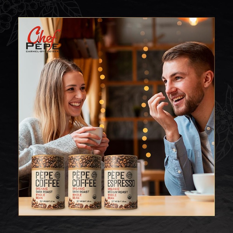 Pepe Coffee Organic Medium Roast Whole Bean Espresso 10 oz