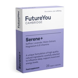 Serene+ Saffron Supplement – Mood and Wellbeing Support – 28 Day Supply – Lavender, B Vitamins & Magnesium for Sleep – Tablets for Adults by FutureYou Cambridge