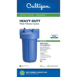 Culligan HD-950A Whole-House Heavy Duty 1" Inlet/(Outlet Water Filtration Housing, Blue