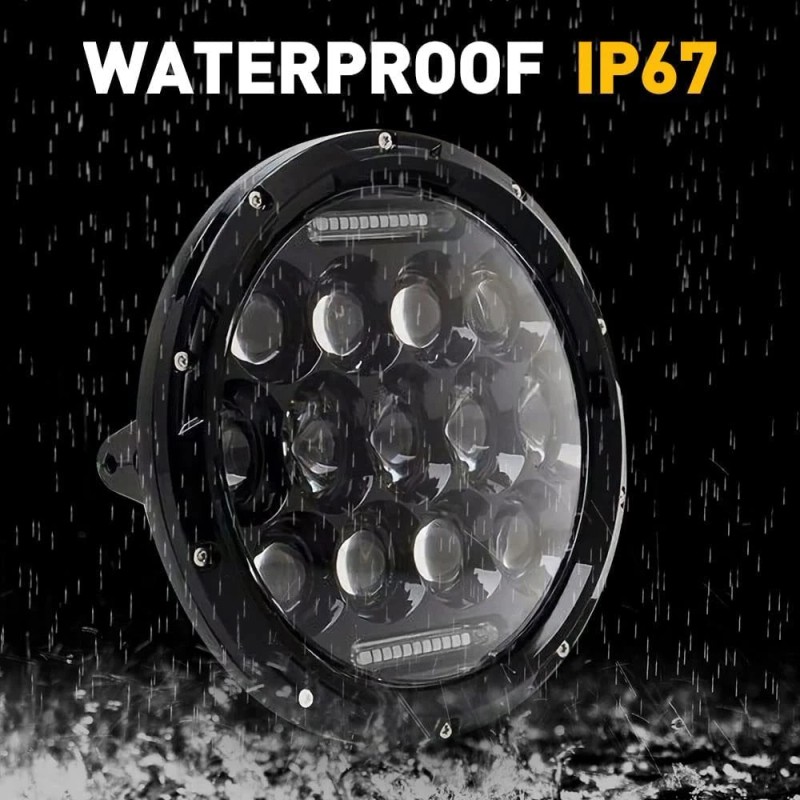 Unbranded Pair Newest 7inch Round LED Headlights Hi/Lo Beam for