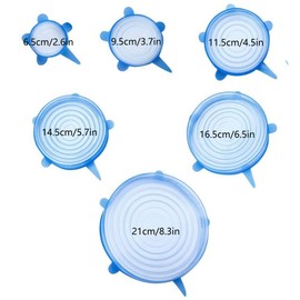 12 pcs Silicone Stretch lids set, 6 Sizes, Reusable Food Storage Covers ，Silicone Bowl Covers，Flexible to Fit All Shape of Containers，Food Cover to Keep Food Fresh (green,white)