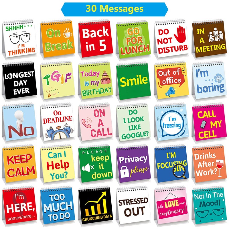 Fancy Land Funny Desk Signs 30 Different Fun and Flip-Over