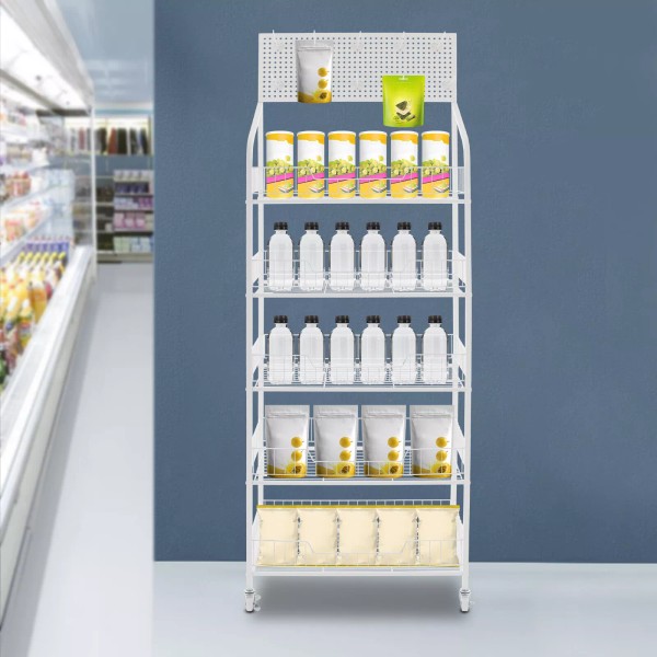 Iron Snack Display Organizer, Retail Display Rack, Snack Rack Stand