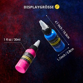 Magicfly Acrylic Paint Airbrush Paints, 16 x 30 ml Airbrush Paint Set for Model Making, Canvas, Paper, Wood, Stone, Ceramic