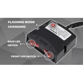 SMALLFATW Rooftop LED Light Bar Strobe Lights 38" 72 LED 13 Flashing Modes