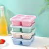 4 Pack Snack Containers, Reusable Bento Snack Box, 4 Compartments