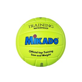 Mikado Sport Volleyball Model Italy Beach Volleyball Made of HF PVC Large Size for Game Training Adults Boys and Children (Yellow)