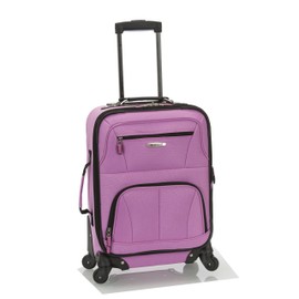 Rockland Pasadena Softside Spinner Wheel Luggage, Pink, Carry-On 20-Inch