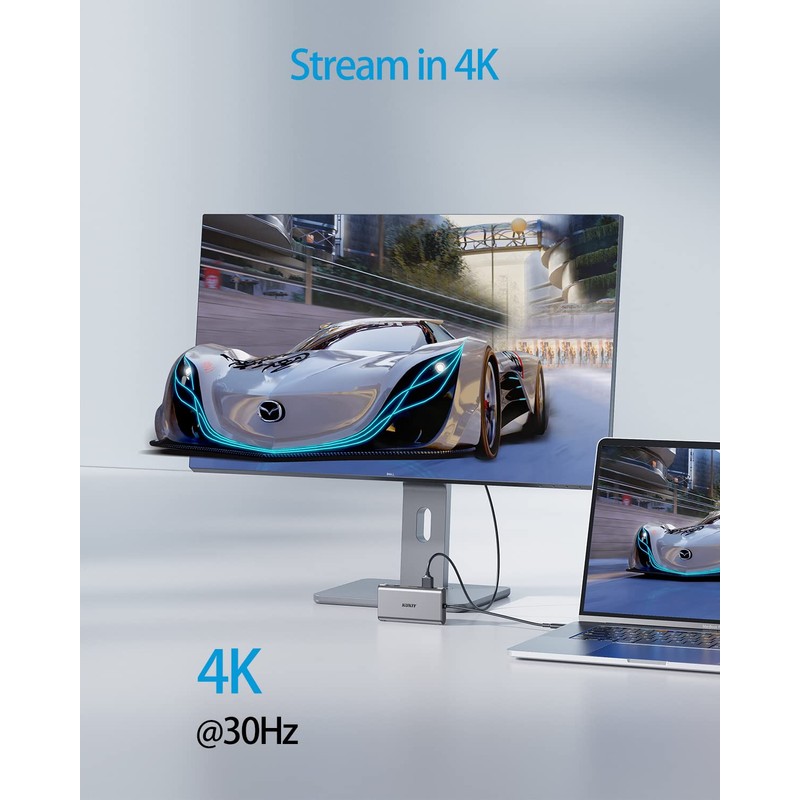 USB C Hub HDMI 4K, KUKIY 8-in-1 USB-C Hub with