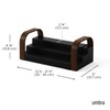 Umbra Bellwood Three Tier Spice Rack, Expandable Kitchen Organiser, Black/Walnut
