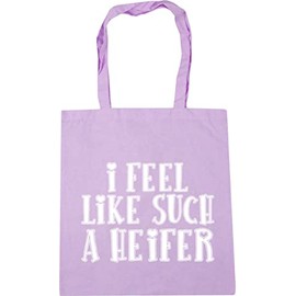 Hippowarehouse I feel like such a heifer Tote Shopping Gym Beach Bag 42cm x38cm, 10 litres