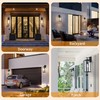 GRUENLICH Outdoor Wall Light Fixtures, 18 Inch Black Exterior Waterproof
