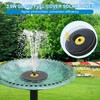 Yzert Solar Bird Bath Fountains,3.5W Glass Panel Solar Fountain Pump