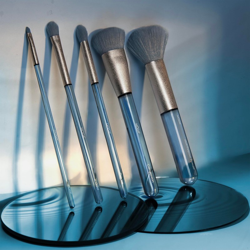 MODA Tranquil Tides Face Kit – 5pc Soft Vegan Brushes