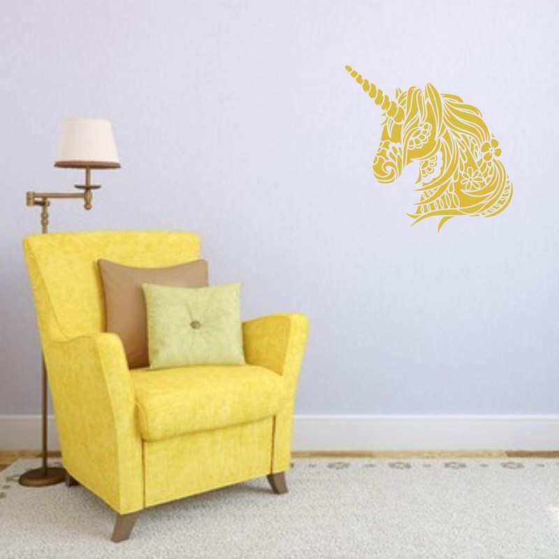 Unicorn Head Stencil, 8.5 x 8.5 inches (M) - Stencil