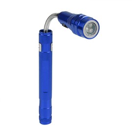 Multi Function Mini Flexible Telescopic LED Flashlight Rotatable Torch with Magnetic Suction for Checking Narrow Gaps, Nooks, Corners(Blue)