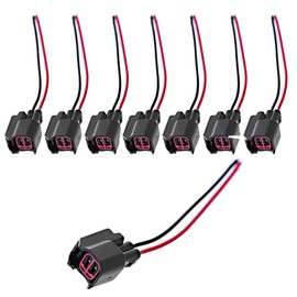 Vzesavc Paquete de 8 conectores de inyector de combustible para EV6 EV14 arnés de cable de coleta compatible con Dodge LS2 LS3 GM Ford Jeep Mustang
