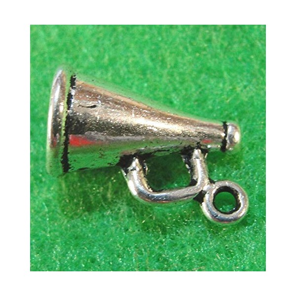 20-Pcs. Silver 3D Megaphone Speaker Charms Pendants Earring Drops SP30