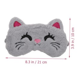 Gatuida 2pcs Plush Animal Eye Masks Breathable Sleeping Masks for Comfortable Sleep Light Blocking Eyepatches for Home and Travel for Adults