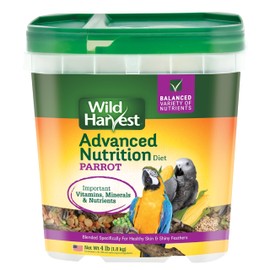 Wild Harvest Advanced Nutrition Parrot, 4 Pounds, Seed, Grain And Vegetable Mix