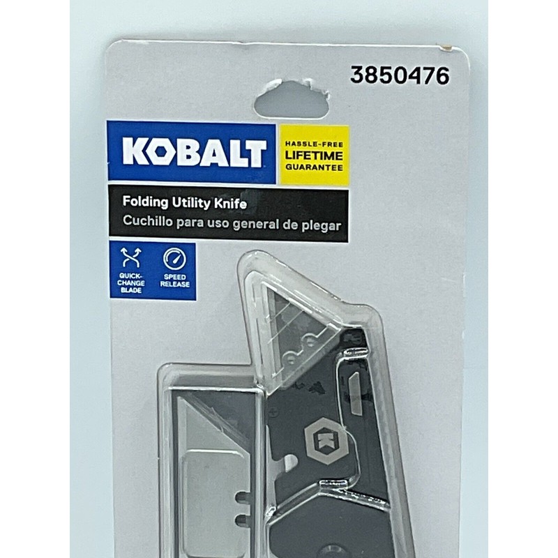 KOBALT Folding Utility Knife Quick Change Blade w/ 25 Extra