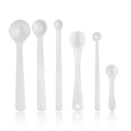 NIIIYTYB 6Pcs Milligram Measuring Spoons Set Exact MG Scoops for Powder liquid(0.15ml 0.25ml 0.5ml 0.25g 0.5g 1g) Micro Gram Scoops Small Capsule Measurement Spoon Set for Precise Dosing
