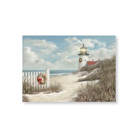 Peaceful Shore Holiday Lighthouse 16 Boxed Christmas Cards and Envelopes