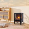 IInnoflame 17" Electric Fireplace Stove, Freestanding Fireplace Heater with Realistic