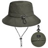 MAKFORT Army Green Unisex Beach Sun Hat Waterproof Bucket Cap