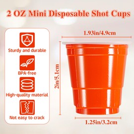 Tivcck 300 Count Disposable Shot Cups,2 oz Plastic Shot Glasses,Mini Plastic Shot Cups,Assorted Color Small Party Cups for Drinking Tasting Snacks Parties Wedding(4 Colors)