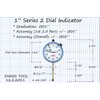 SHARS Universal Magnetic Base with 1” Dial Indicator 2 in