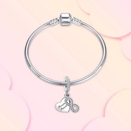 Annmors Forever Friends Charm Infinity Charm for Woman-925 Sterling Silver Dangle Pendant Bead,Jewelry Beads Gifts for Women Bracelet&Necklace