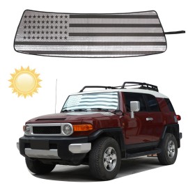 Ynei Windshield USA Flag Sun shade Sun Protection Custom Fits FJ Cruiser 2007-2014