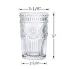 Kingrol 6 Pack 12 oz Romantic Water Glasses, Premium Drinking