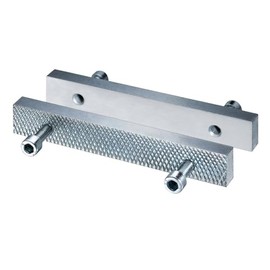 Jaws/Interchangeable Jaws, Hardened Steel, Zinc Plated – Wend and Changeable, Ribbed Smooth on One Side, The Other Side/Suitable for Vice, 140 mm
