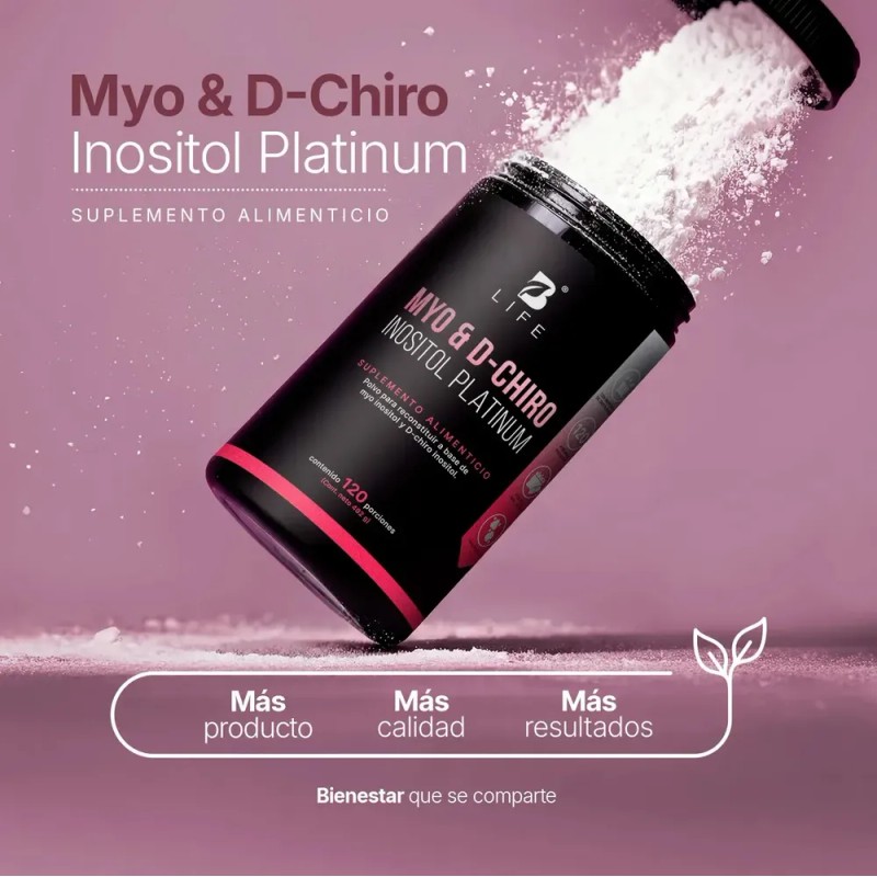 Myo & D-chiro Inositol Platinum Ratio 40:1 492g 120 Porciones.