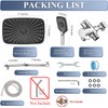 Wide Rain Shower Head with Handheld Spray Combo and Extention