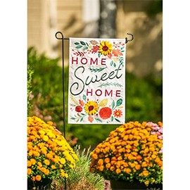 Evergreen Garden Linen Flag,Home Sweet Home