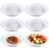 6 Pcs Spill Proof Scoop Plates with Suction Base, 9.2''