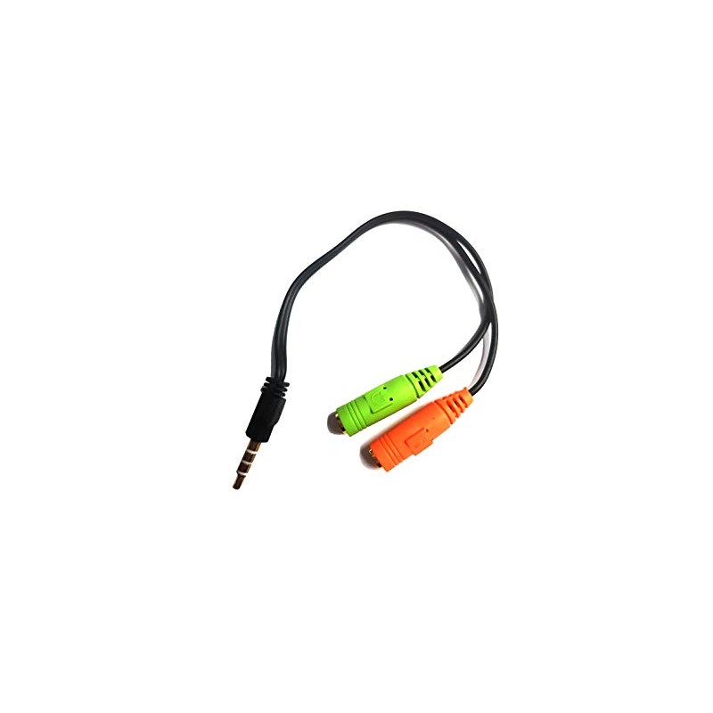 Mr Gadget's Solutions 3.5mm Stereo Headphone Microphone Audio Splitter Cable