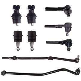 ASAPE 9Pcs Suspension Kit - Fit 1991-1992 for Jeep Comanche 1991-2001 for Jeep for Cherokee - Front Inner Tie Rod End Outer Tie Rod End Center Link Lower Ball Joint Upper Ball Joint Track Bar