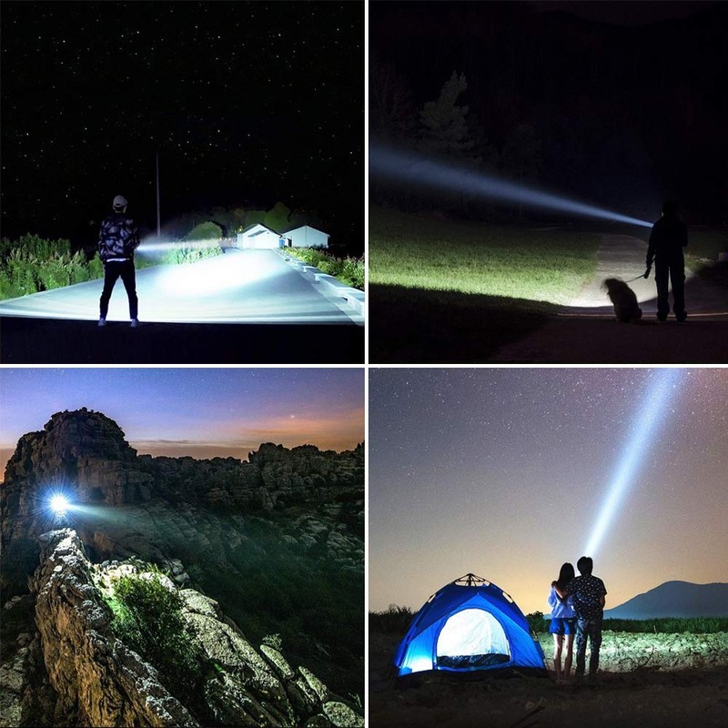 YIERBLUE Rechargeable Spotlight, Super Bright 100,000 High Lumen LED Handheld