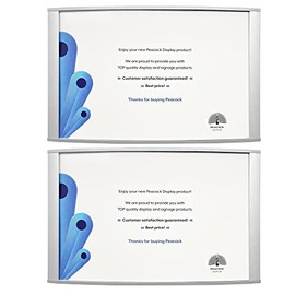 Peacock display Curved Office Business Door Sign Holder | Aluminum Wall Mount Name Plate Holder, cubicle sign holder, sturdy and beautiful 5.5" W X 5.00" H (N-Letterx5.5" 2 signs)