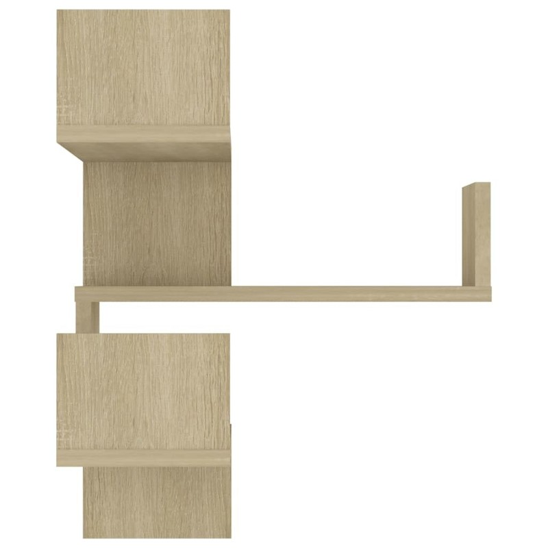 Wall Corner Shelf Sonoma Oak 15.7"x15.7"x19.7" Engineered Wood Furniture,Shelving,Wall Shelves,Ledges