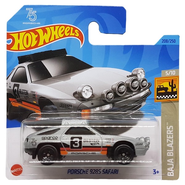 Hot Wheels - Porsche 928S Safari - Baja Blazers 5/10 - HKG46 - Short Card - Sparco - Bilstein - BBS - Hella - Mattel 2023