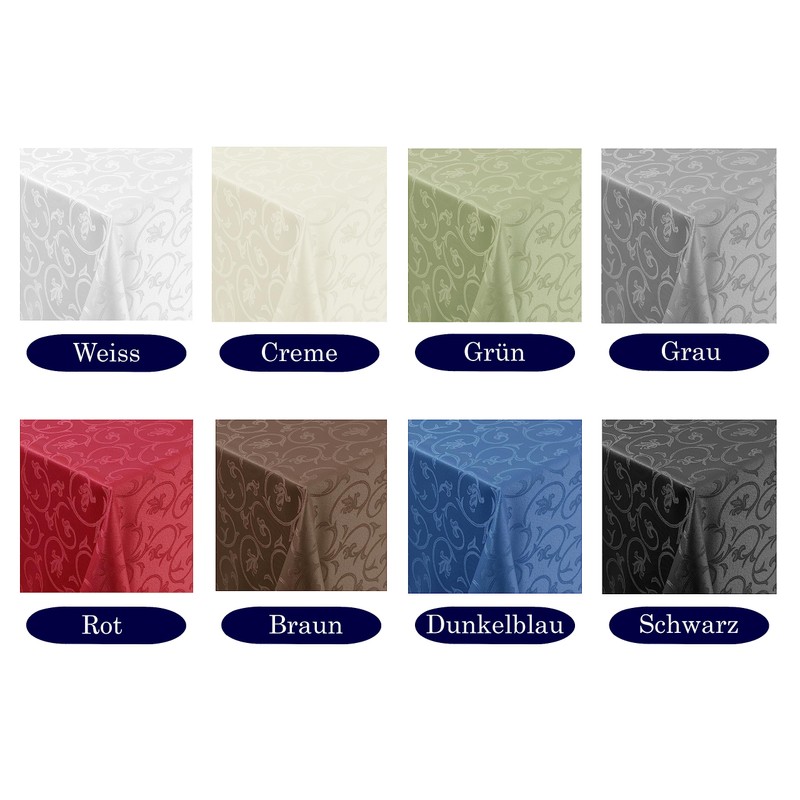 Damask Tablecloth Non-Iron Baroque Decoration Design Jacquard Table Cloth Many