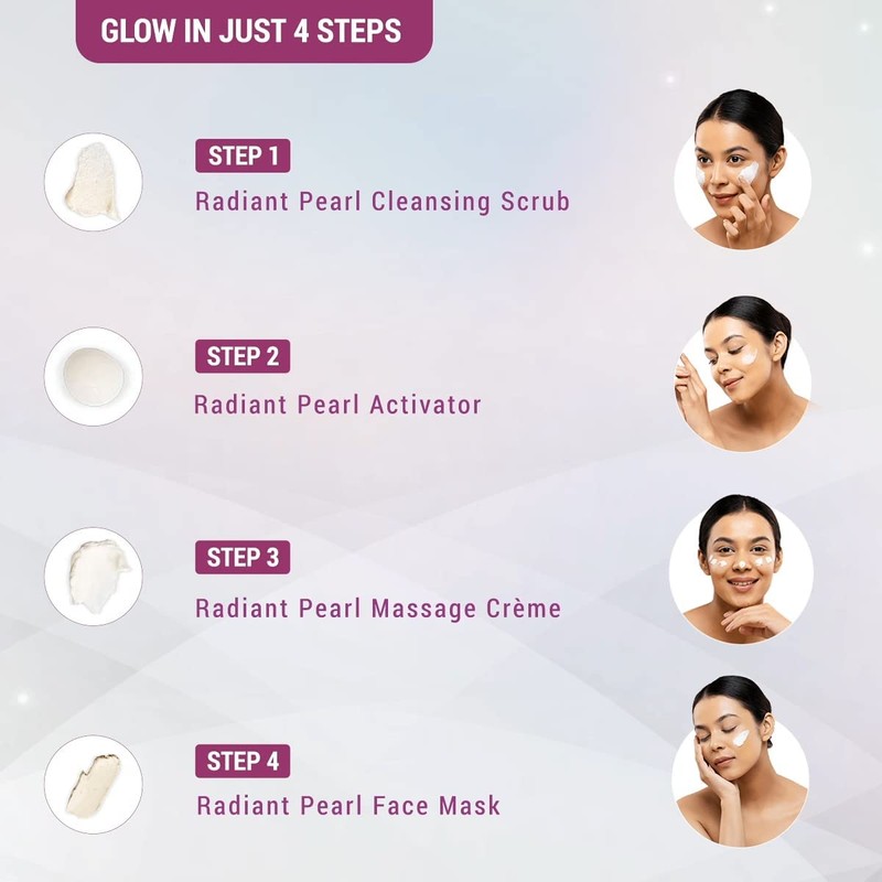 Lotus Herbals Radiant Pearl Facial Kit for Deep Cleaning with