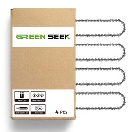 Green Seek Chainsaw Chain, 20-inch, 058, 325-inch Pitch, 72 Drive Links, Longer Chainsaw Chain for Efficient Cutting Performance 4-Pcs