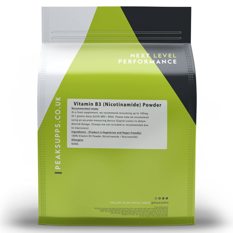 Vitamin B3 Powder 500g - (Nicotinamide/Niacinamide 'Non Flush')